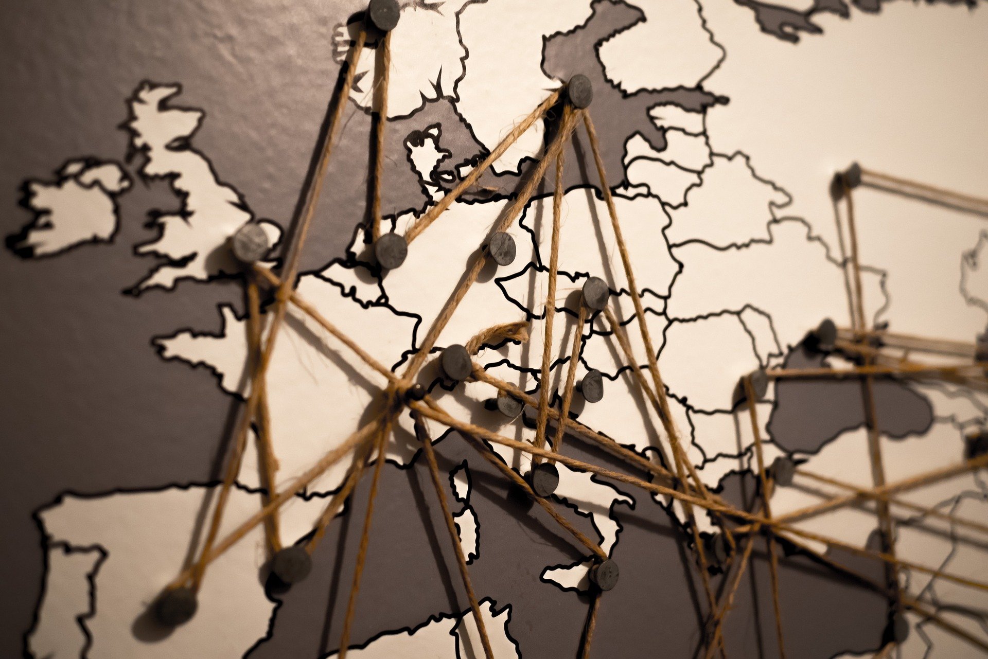 cartina europa connessioni tra stati cybersicurezza