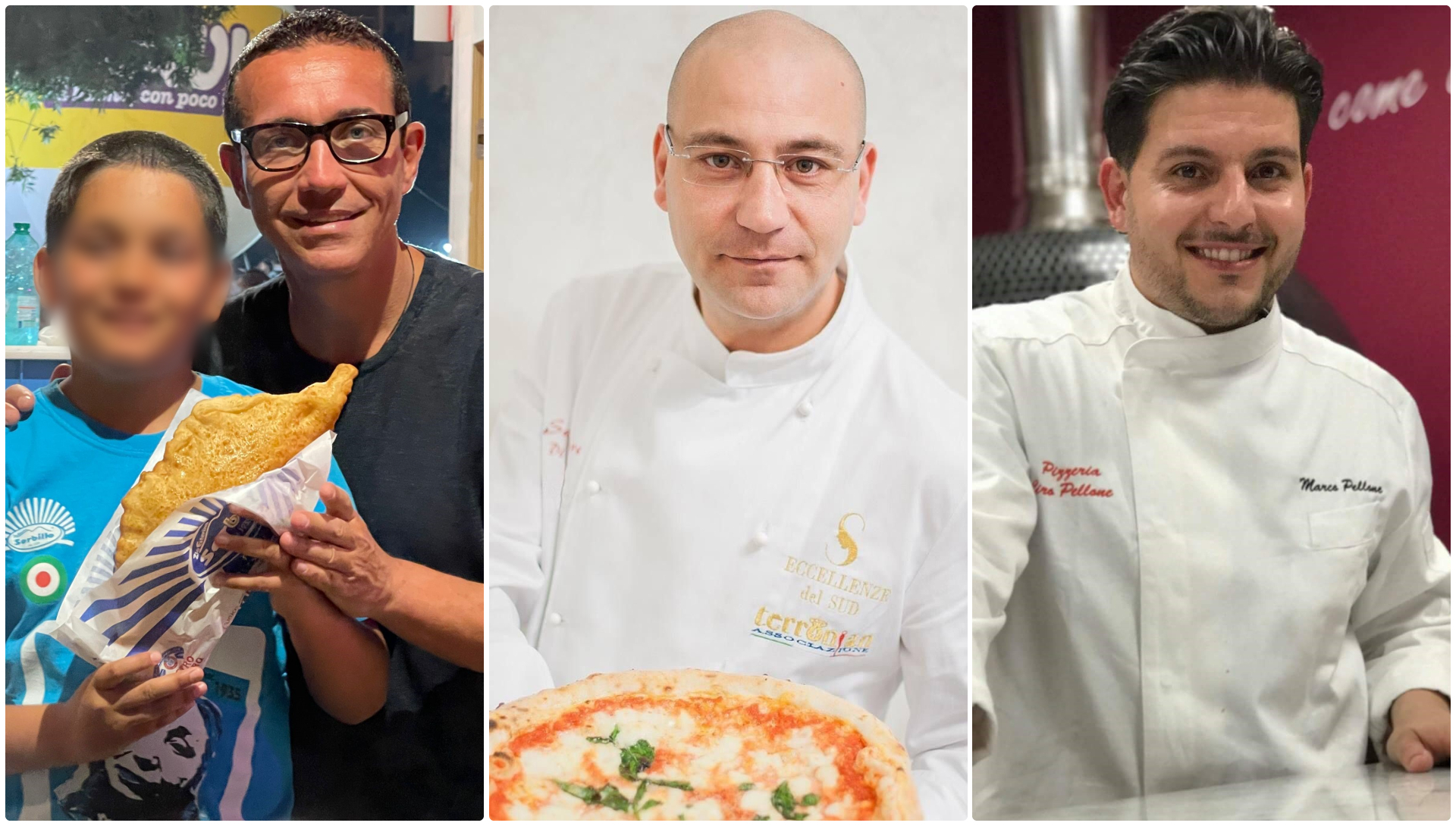 Da sinistra a destra Gino Sorbillo, Salvatore Di Matteo e Marco Pellone, maestri pizzaioli napoletani, rispondono a Flavio Briatore.
