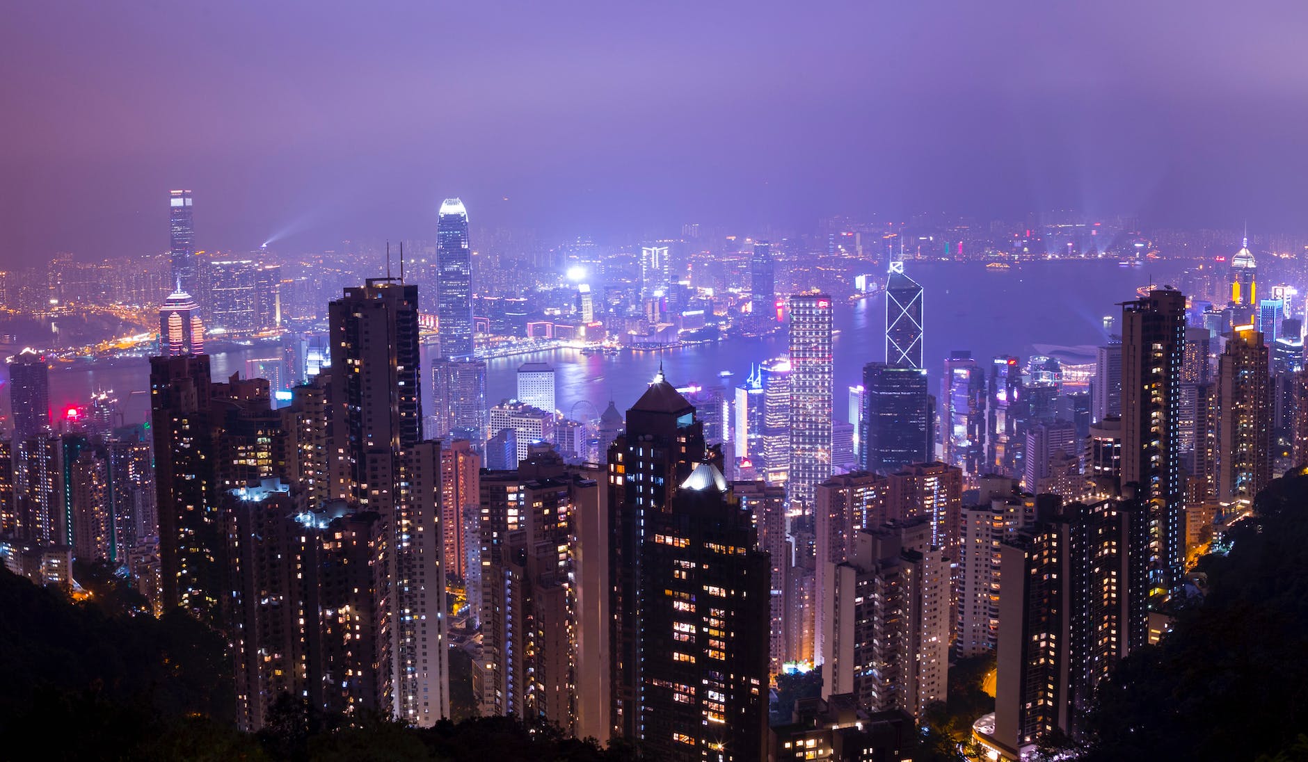 scenic view of city during nighttime